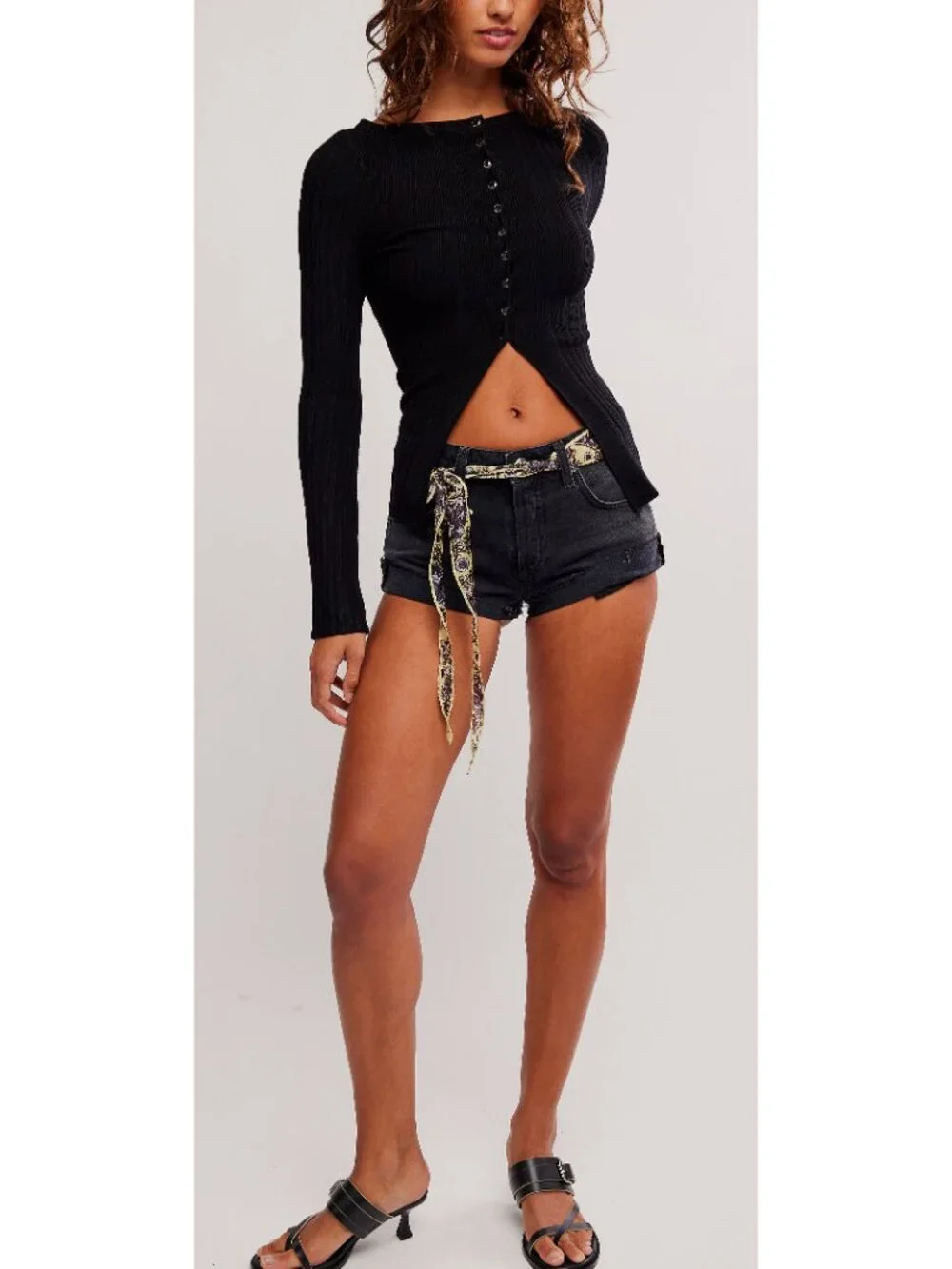 FREE PEOPLE East Side Cardigan / Black